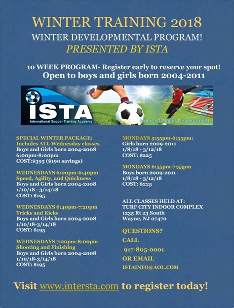 ISBTA programmes for training includes.